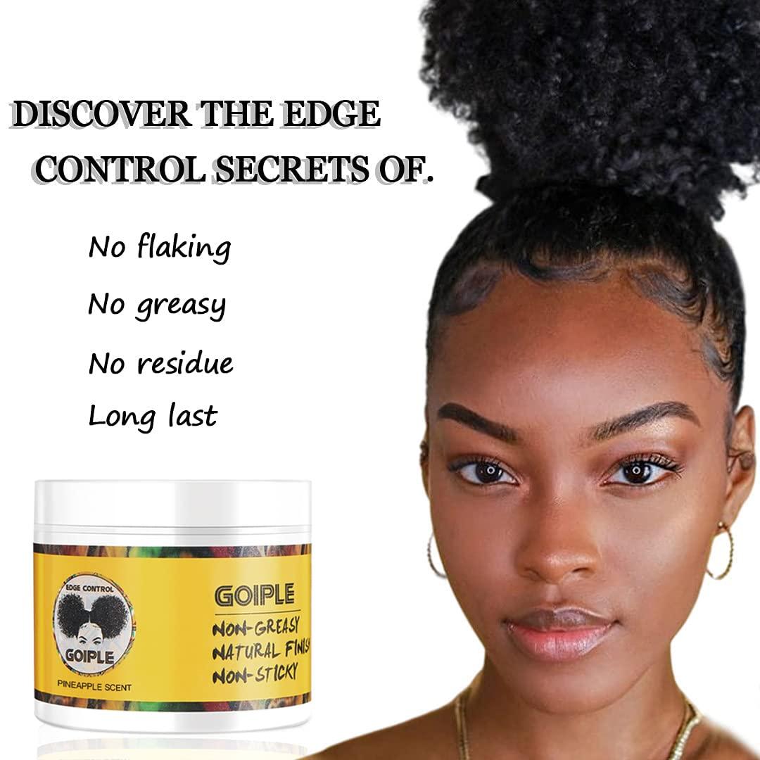 image825 OZ Edge Control Wax for Women Nongreasy Edge Smoother for Back Hair Extreme Hold Pack Waterbased Gel for All Hair Types No Flaking Extra Hold Pineapple4 Ounce