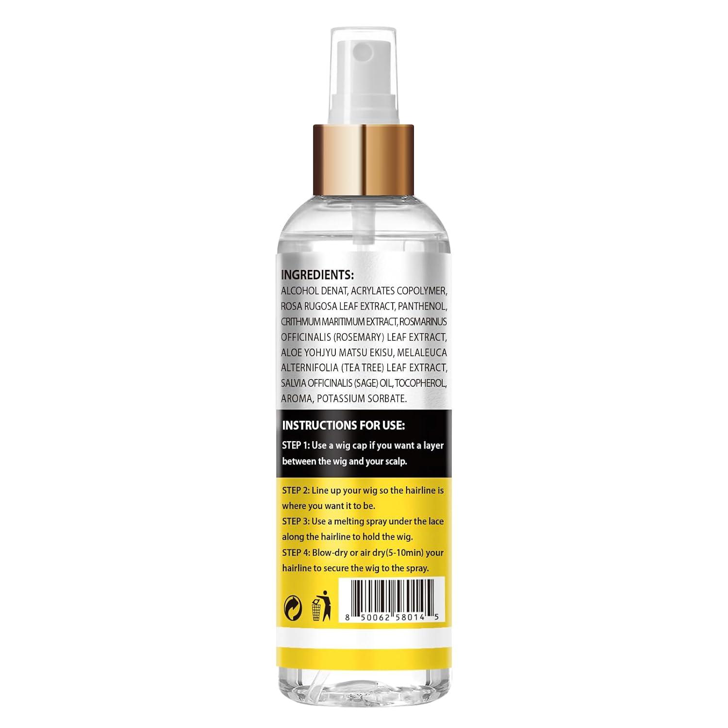 image845 fl oz Lace Melting and Holding Spray GlueLess Hair Adhesive for Wigs Lace Bond Adhesive Spray Wig Spray for Closure Wigs Closure Front Extensions Strong Natural Finishing Hold with Control