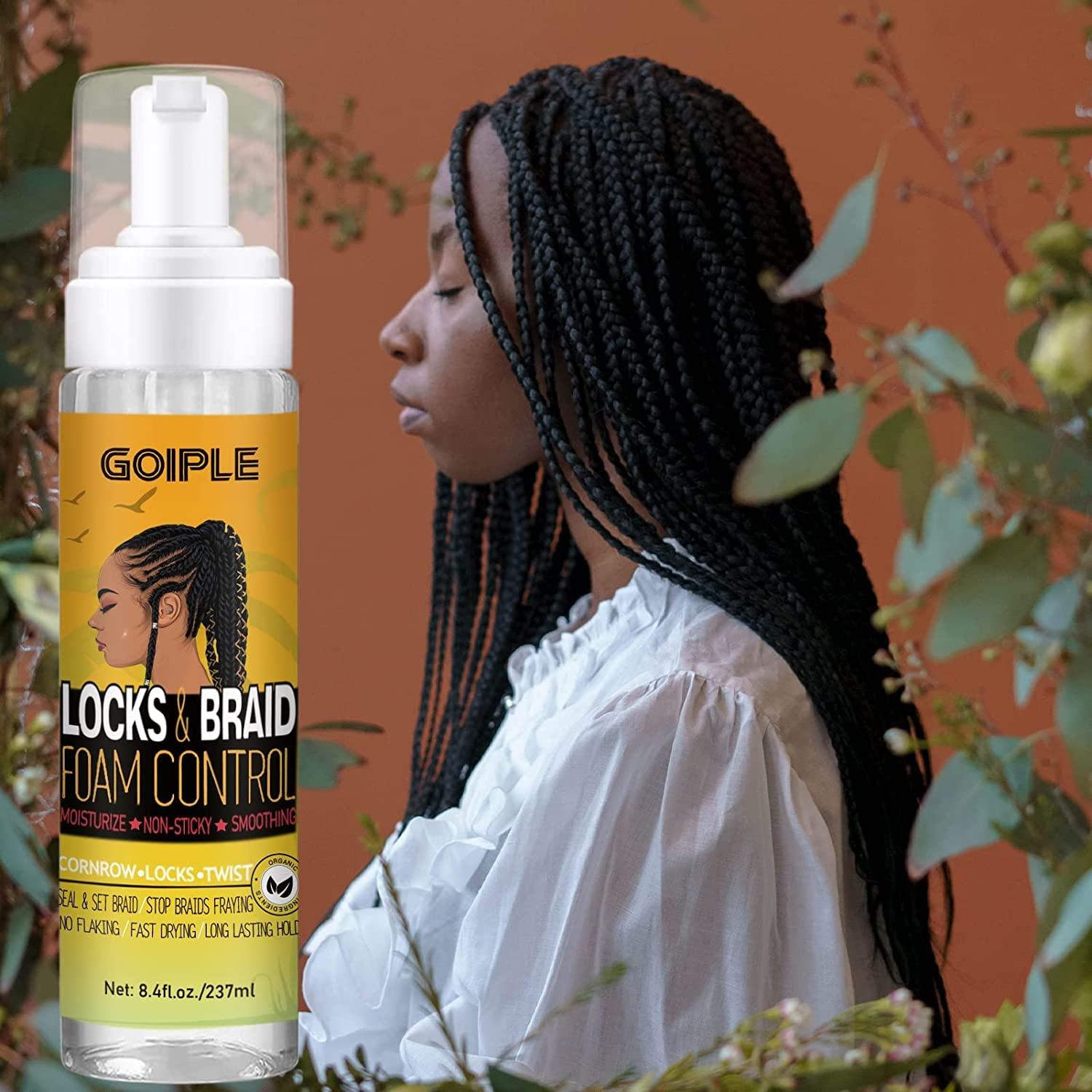 imageBraid Foam Control Mousse for Braids Twist Locs No Flake Extra Hold High Shine Moisturizes Lightweight Smooth Easy to Apply 4pcsmix fruit8fl oz