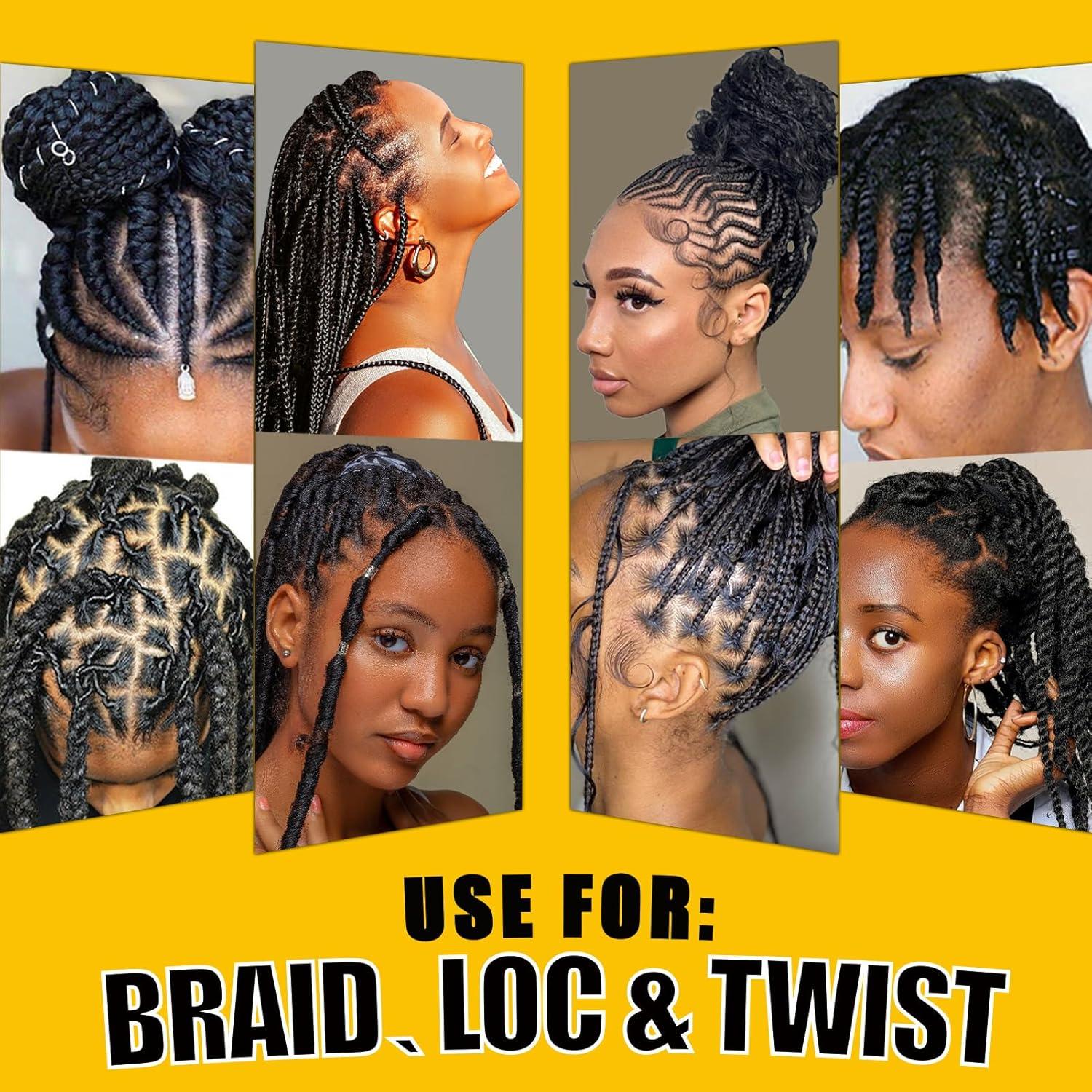 imageBraid Foam Control Mousse for Braids Twist Locs No Flake Extra Hold High Shine Moisturizes Lightweight Smooth Easy to Apply 4pcspineapple4pcs