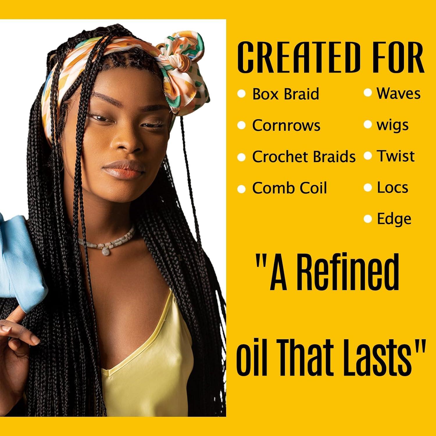 imageBraid Foam Control Mousse for Braids Twist Locs No Flake Extra Hold High Shine Moisturizes Lightweight Smooth Easy to Apply 4pcspineapple4pcs