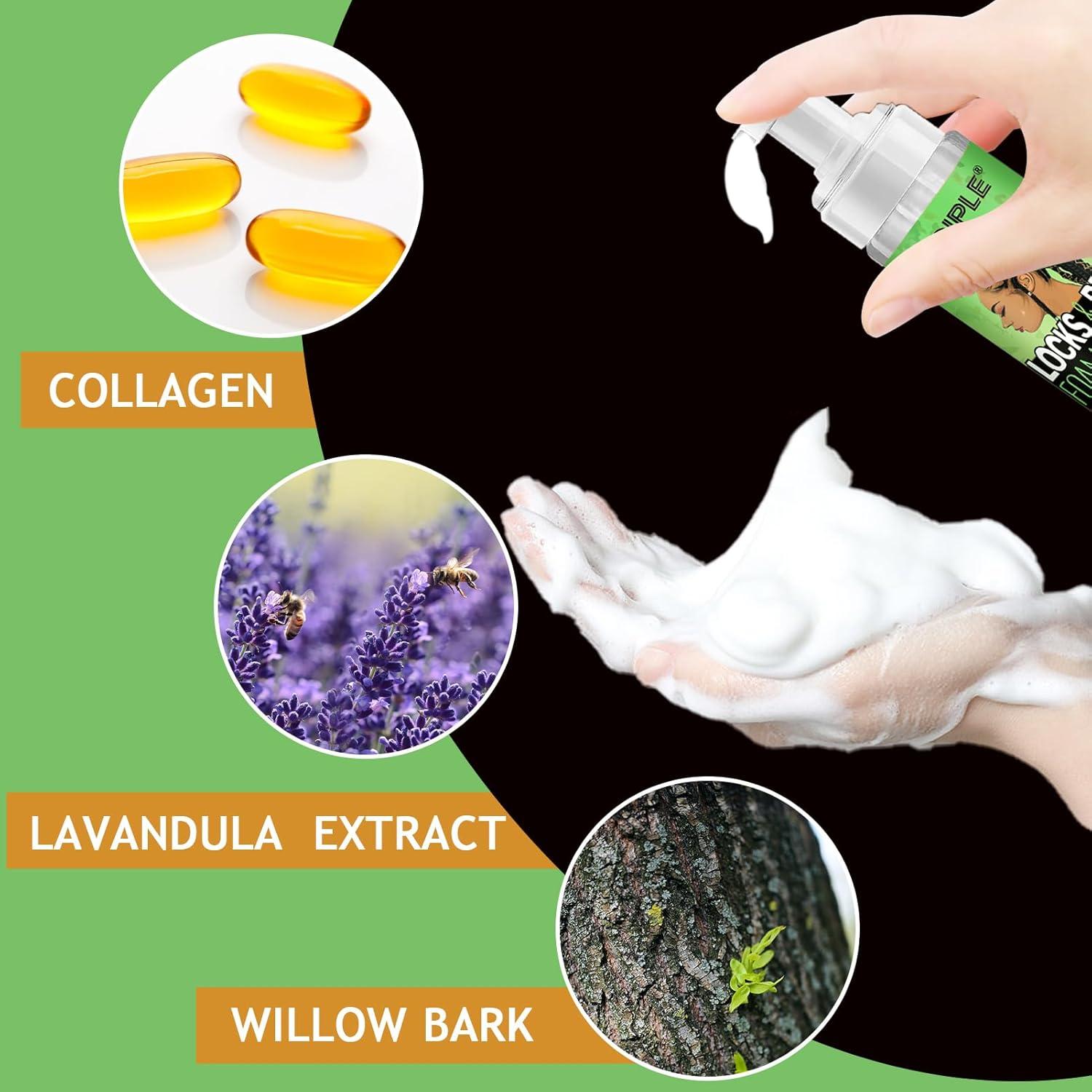 imageBraid Foam Control Mousse for Braids Twist Locs No Flake Extra Hold High Shine Moisturizes Lightweight Smooth Easy to Apply 4pcssweet melon8fl oz