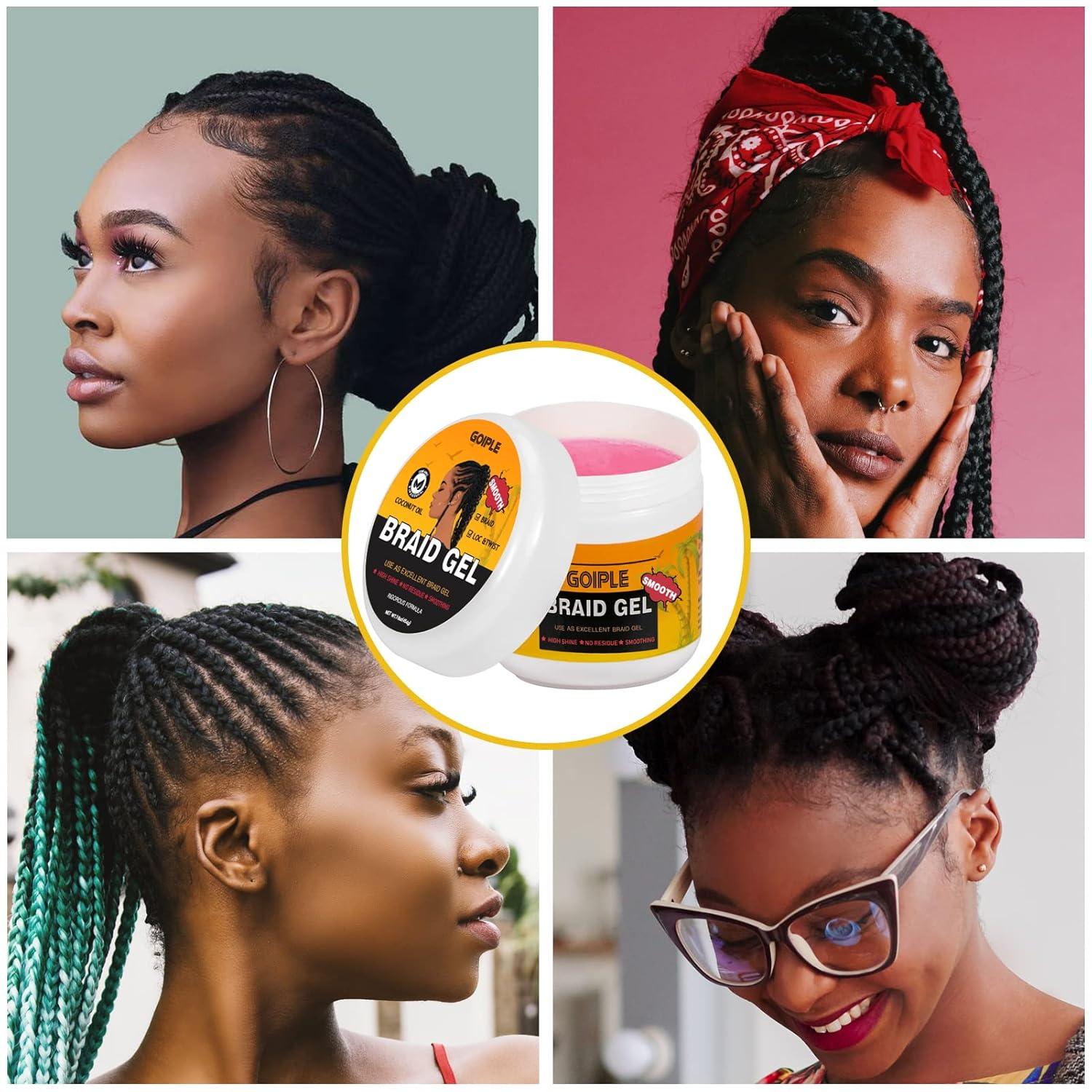 imageBraid ampamp Loc Gel Good for Twist Locs Braids Edge No Flake Extra Hold High Shine Braiding Gel ampamp Edge Control Long Lasting for Locks Cornrows Smooths ampamp Tames Frizz 88oz Tea Treebraid gel16oz