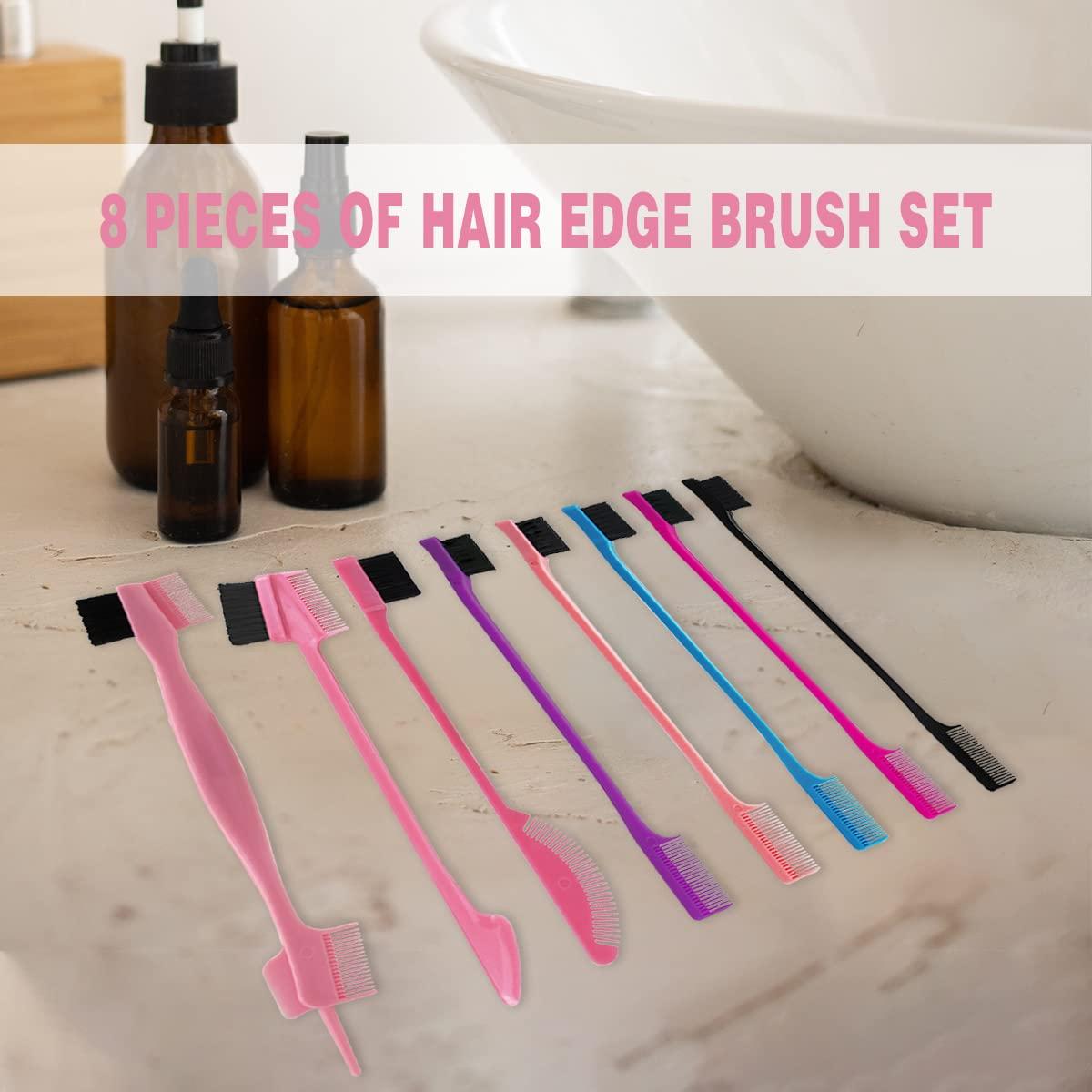 imageCurly Hair Boar Bristle Curl Defining Brush for Curl Wave Straight Hair Unique Trident Handle Design Defineing Brush for Wet Dry Hairs Styling Massage Hairbrush Hairs Pick Comb Edge Comb Pinkpurple
