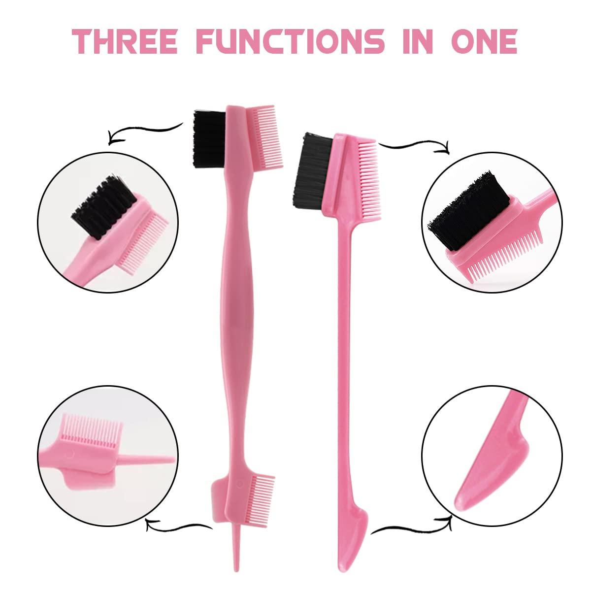 imageCurly Hair Boar Bristle Curl Defining Brush for Curl Wave Straight Hair Unique Trident Handle Design Defineing Brush for Wet Dry Hairs Styling Massage Hairbrush Hairs Pick Comb Edge Comb Pinkpurple
