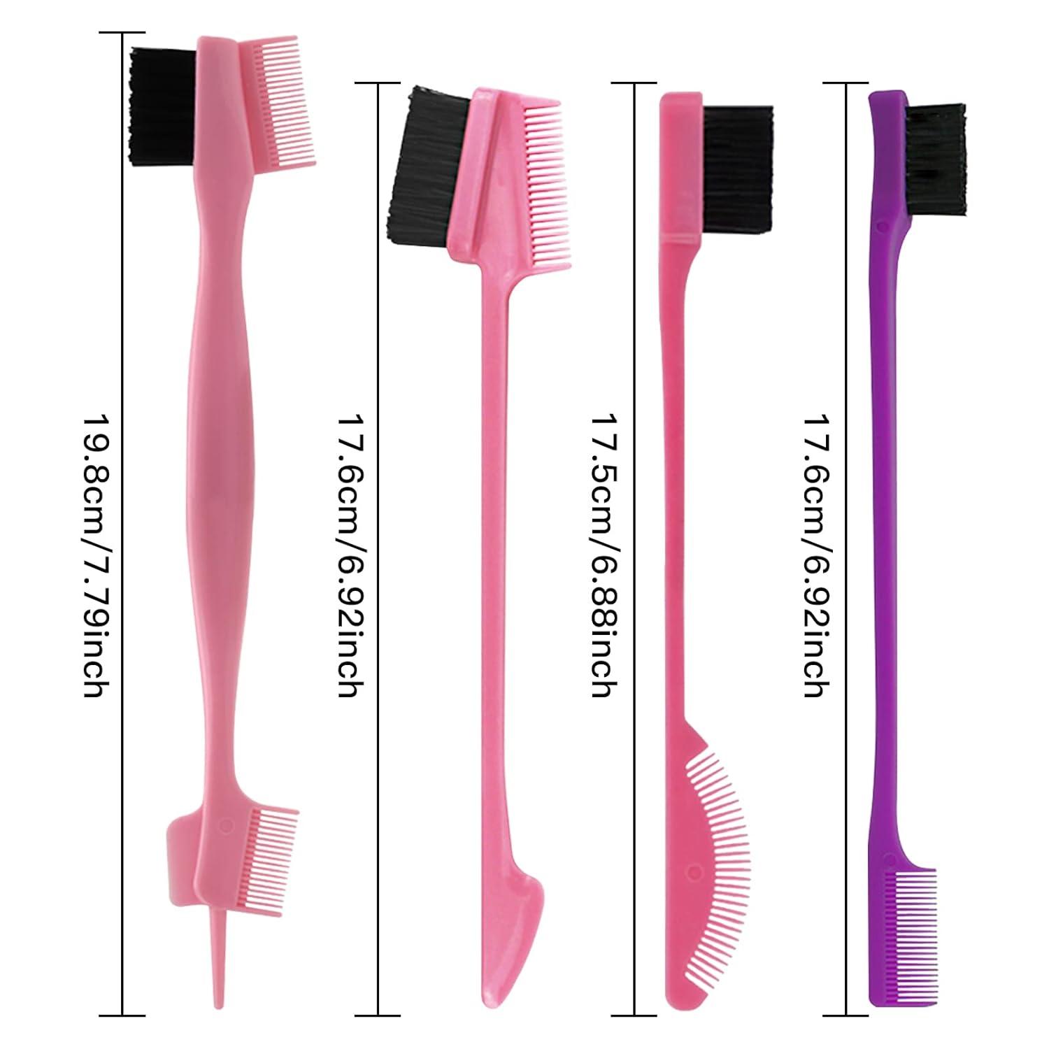 imageCurly Hair Boar Bristle Curl Defining Brush for Curl Wave Straight Hair Unique Trident Handle Design Defineing Brush for Wet Dry Hairs Styling Massage Hairbrush Hairs Pick Comb Edge Comb Pinkpurple