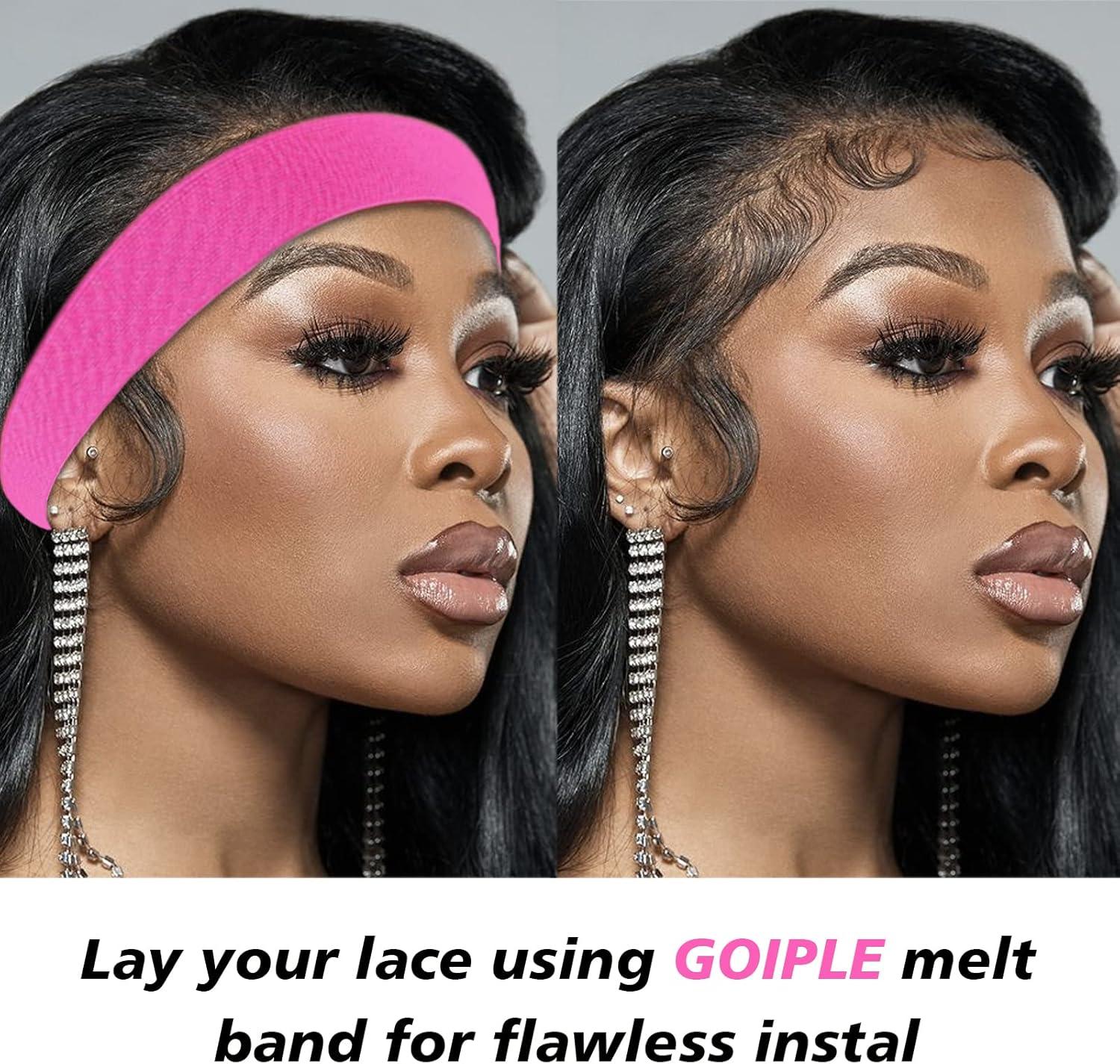 imageElectric Hot Comb Hair Straightener Deluxe Electrical Straightening Comb Curling Iron for Natural Black Wigs Hot Comb Electric for Wigs Pressing Combs with Wig Glue Melting Spray Hair Wax StickGold12pcs