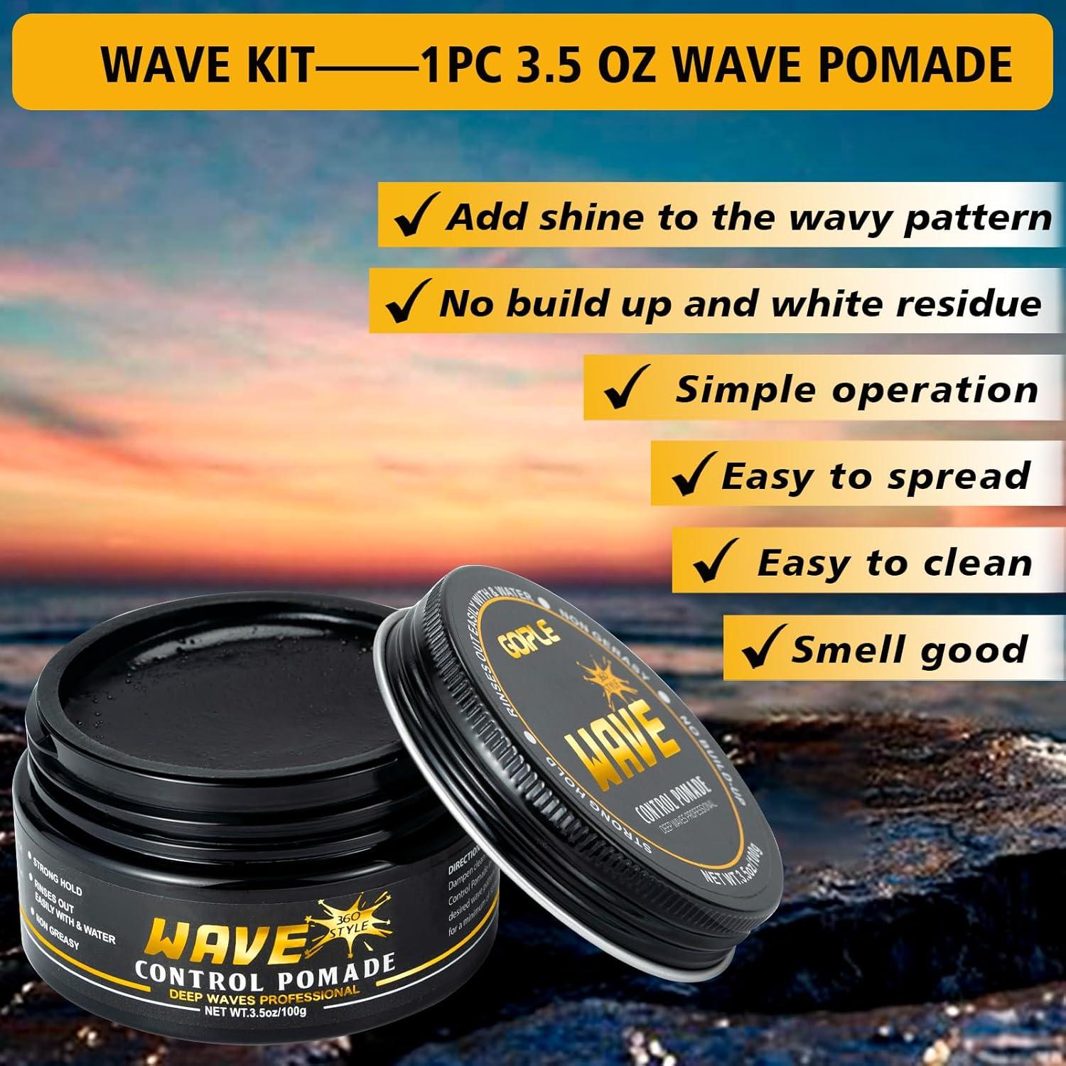 imageGoiple Waves Pomade360 Waves Wash Shampoo Wave Shampoo for Black Men 360 Wave Shampoo Hydration Shampoo Enhance Waves Shampoo Strenghtens Hair Promote Growth Wave Shampoo Setwhite