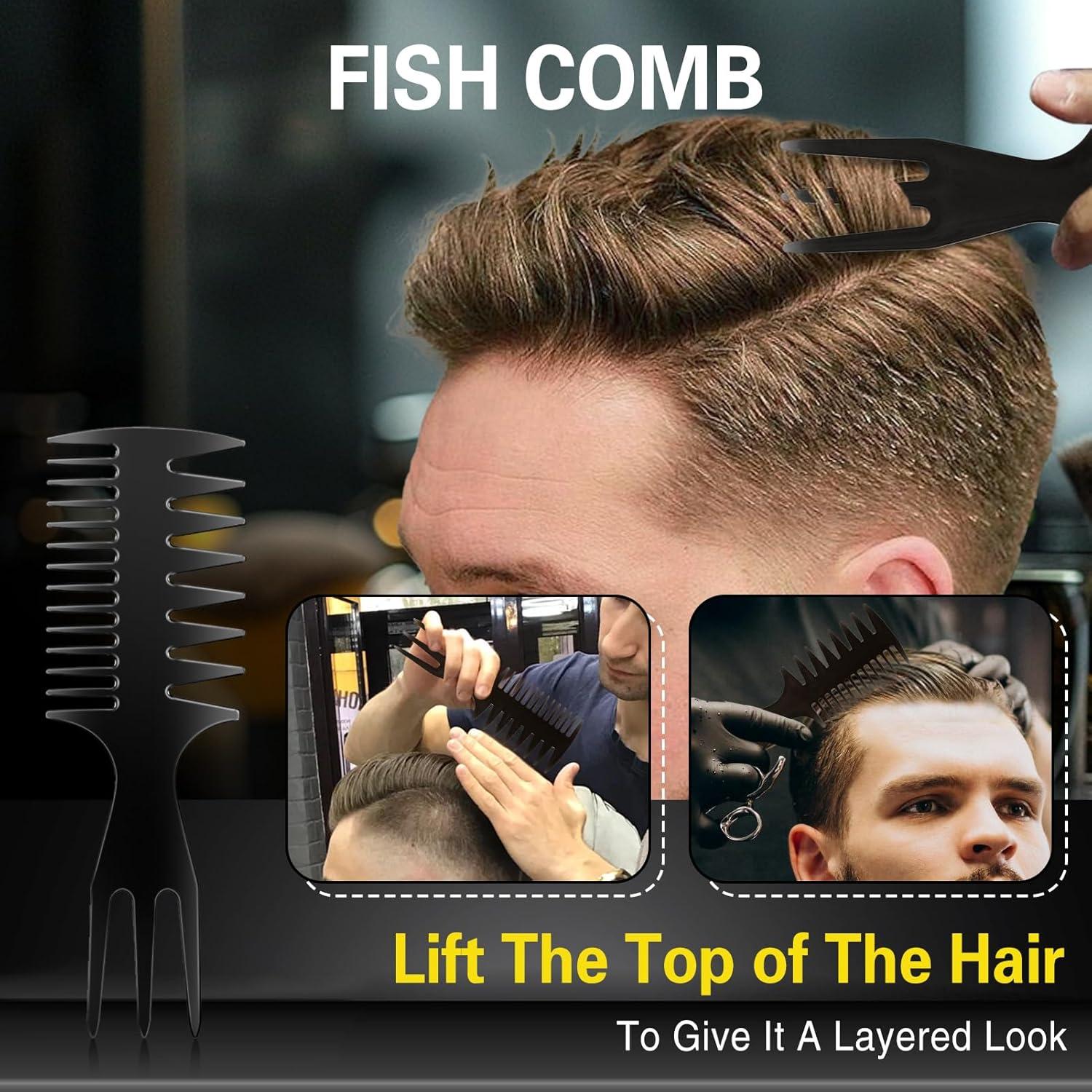 imageHair Styling Combs Set Wide Tooth Texture Comb For Men Hair Brushampamp Styling Comb Set Professional Barber Tools for All Hair Types Hair Styling Powder Natural Look for Mens Flexible Hold Matte Finish