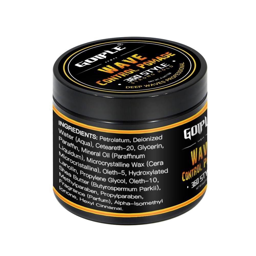 imageNatural Wave Pomade for Men Strong Hold Easy Wash 360 Wave Training Hair Cream Waves Grease for Men Promotes Layered Waves Moisture Control and Silky Shine with Rosemary Oil for Hair Growt Setwave pomaderosemary oil5pcs