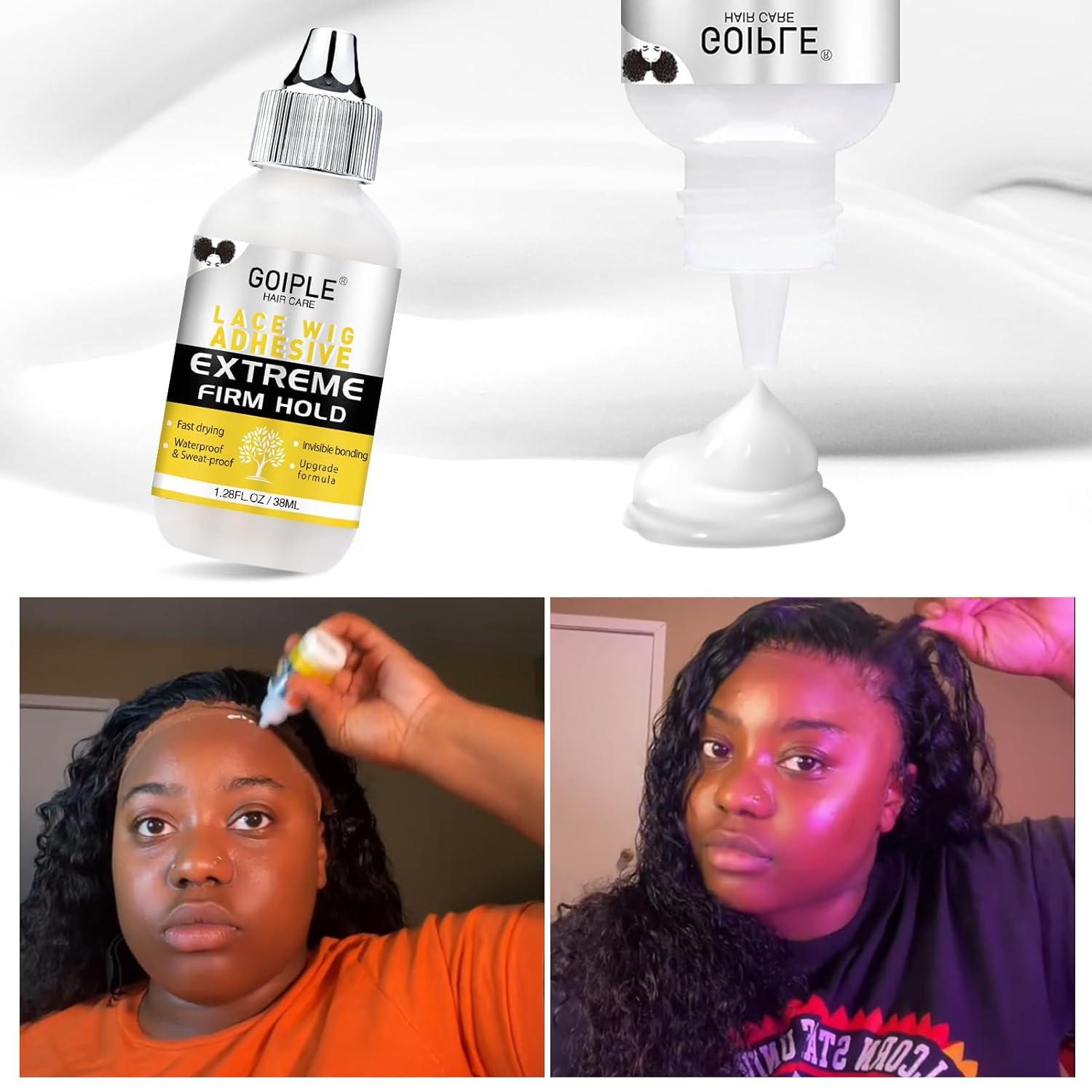 imageWig Accessory Essentials Kit Lace Front Wig Glue Wig Adhesive Extension Spray for Extend Boding Time of Lace Glue Natural and Gentle Formula Lace ampamp Skin Nutrition Spray Extend Duration of Adhesivelace glue applicator 8pcs