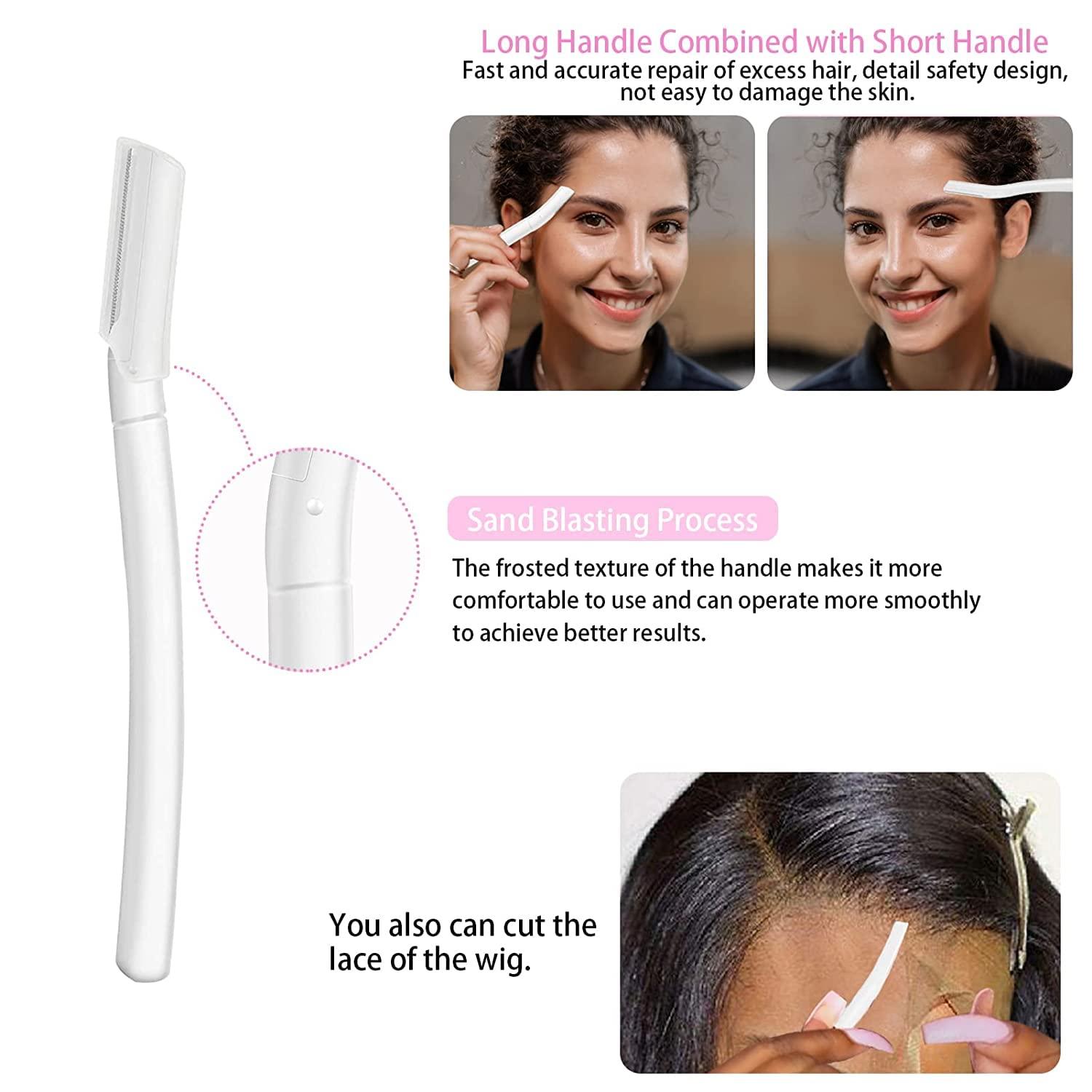 imageWig Accessory Essentials Kit Lace Front Wig Glue ampamp Remover Wig Caps Elastic Band Hair Wax Stick Edge Control Edge Brush Hair Shear Dermaplanning Razor Tool and Edge Scarf 10PCSPink