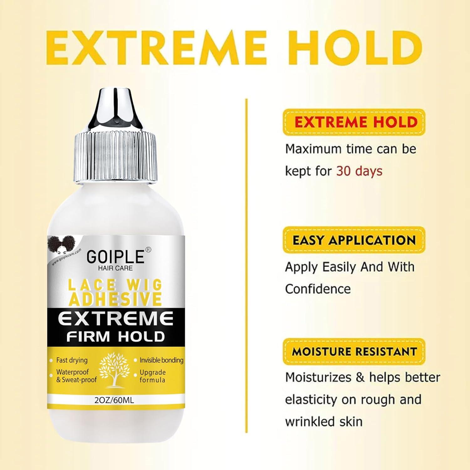 imageWig Glue for Lace Front Wigs Lace Adhsive for Hair Wigs Strong Hold Transparent Lace Adhesive HD Wig Cap for Hair Wigs Replacement Wig Glue for Lace Front Wigs No Residue No Flake Remover Hair Combwig glue2 oz1pc