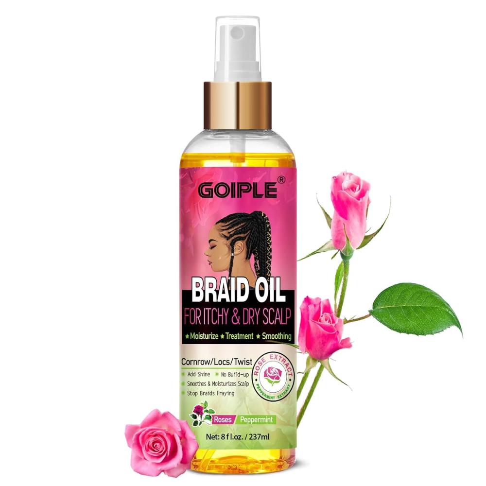 imageBraid Oil for Soothes Moisturizes Dry ampamp Itchy Scalp Braid Care for Dandruff and Thinning Edges Braiding Scalp Oil for Locs ampamp Twists Enhances Shine and Reduces Frizz Refreshes Dry Hair 8 fl oz