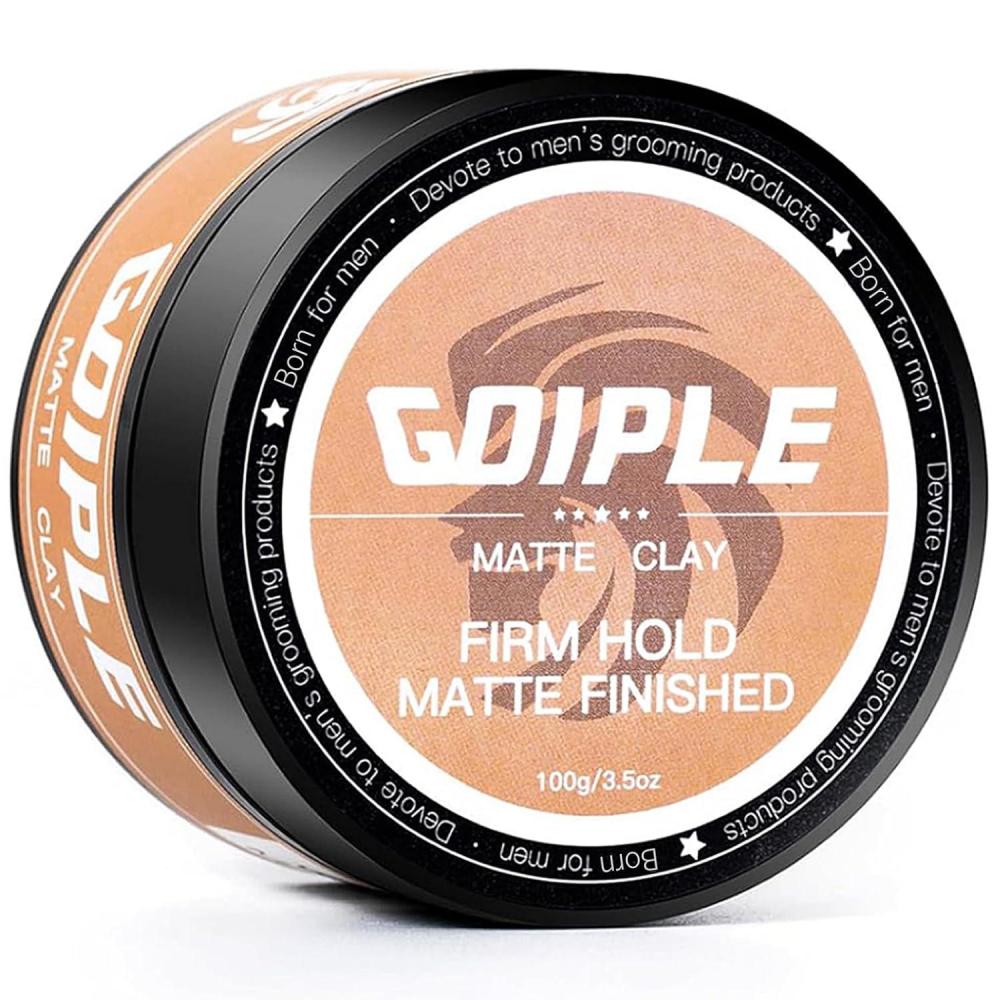 imageHair Styling Clay Matte Finish Hair Paste for Men Water Based Matte Texture Clay Pomade Ideal for All Mens Hair Types 100g 35ozhair clay1pc