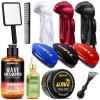image360 Wave Kit for Men Grooming Kit for 360 Waves  3 Wave Brushes Soft Medium ampamp Hard  Satin Durag Hand Mirror Hair Comb Hair Brush Cleaner Wave Pomade ampamp Shampoo ampamp Rosemary Oil  Best Gift Set