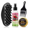 imageWave Pomade Twist Sponge Brush Twist Styler Comb for Black Men  Washable Afro Curl Sponge Racket for Barbers ampamp Daily Use Ideal for Curly Coiled 4C Hair  Hair Pick Comb Rose Water Spray Set