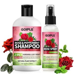 2-in-1 Shampoo & Conditioner for All Types of Dreadlocks and Hairstyles Shine & Lightweight – Rose Water for Hair Loc Spray Moisturizing Refreshing for, Dreads, Locks- Rose Water Shampoo & Spray Set