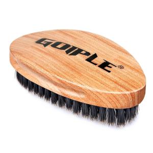 360 Curved Wave Brush For Men & Beard – Soft Hard Palm Wave Hair Brushes Wave Styler Great for Wolfing – Made with Beech Mix Nature Boar Bristle Brush for Barbers & Daily Use Black Hair (Coffee)