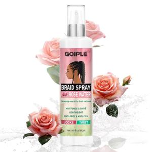 Braid Spray Rose Water for Dreads, Dreadlocks, Locks Spray Rose Water for Itchy Scalp, Shine&Bightweight for Dull Hair Twists, Cornrows, Box Braids Moisturizer Loc Moisturizer Braid Bristle Hair Brush(6.8 Fl Oz (Pack of 1))