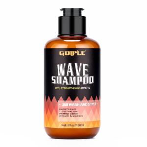 Goiple Waves Pomade-360 Waves Wash Shampoo -Wave Shampoo for Black Men 360 Wave Shampoo Hydration Shampoo Enhance Waves Shampoo Strenghtens Hair Promote Growth Wave Shampoo Set(white-1pc)