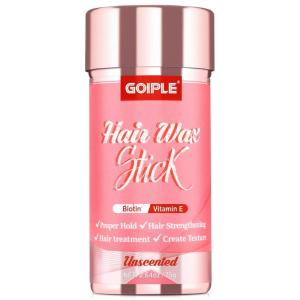 Hair Wax Stick Hair Pomade Hair Silk Stick for Hair, Long-Lasting Styling Wax Stick, Smoothing & Slick Stick for Women Men Fly Away & Edge Frizz Wax Hair with Edge Brush, Bristle Brush & Hair Comb(hair wax stick-2.64oz)