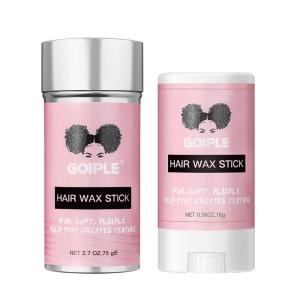 Long-Lasting Hair Pomade and Styling Wax Stick for Black Hair, Wigs, Smoothing & Slick Finish, Edge Frizz Control (2.7 + 2.7 oz)(1.35 Ounce (Pack of 2))