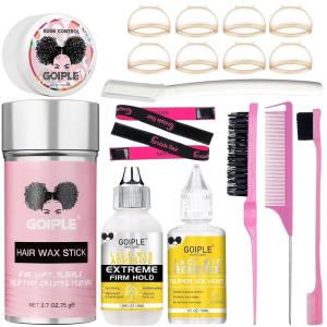 Wig Glue for Lace Front Wigs – Lace Adhsive for Hair Wigs Strong Hold Transparent Lace Adhesive HD Wig Cap for Hair Wigs Replacement Wig Glue for Lace Front Wigs No Residue No Flake Remover Hair Comb(wig glue-18pcs)