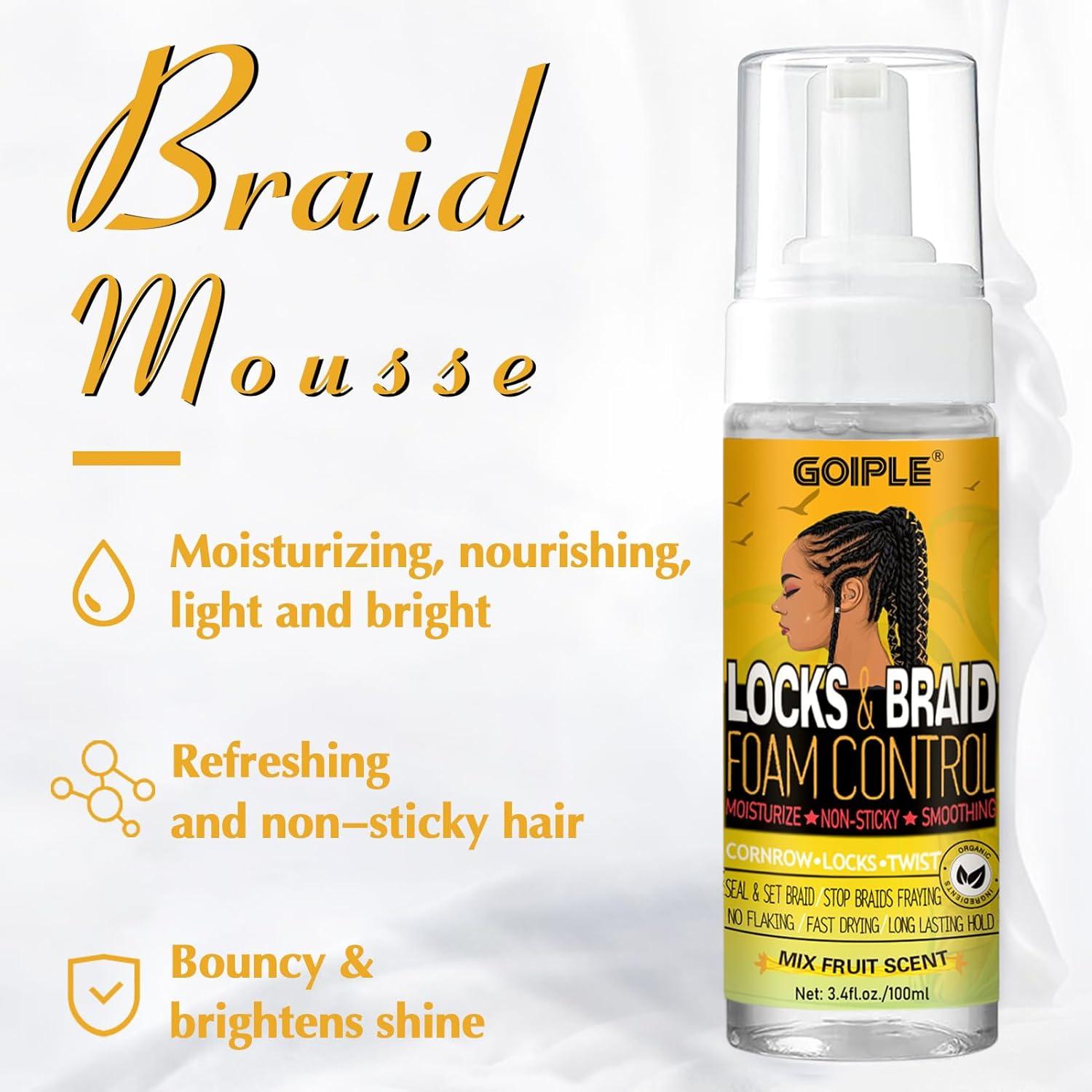 imageBraid RinseFree No Water Shampoo for Locs Twists Weaves  Dreadlock Shampoo to Remove BuildUp Odor Itch ampamp Flakes No Residue ChemicalFree