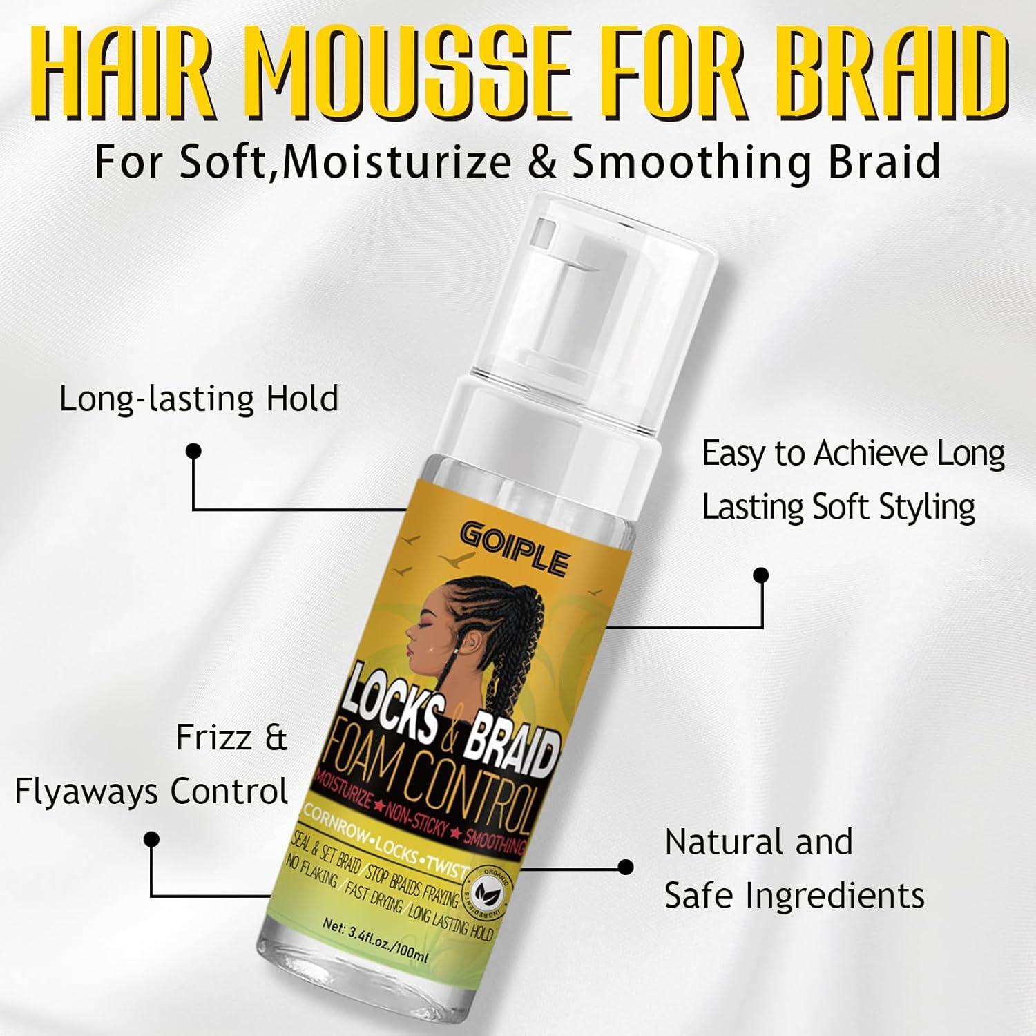 imageEdge Control Wax for Women Strong Hold Nongreasy Smoother Gel Styling for Black Hair No Flaking White Residue Braiding Braid Mouss Shine and Smooth