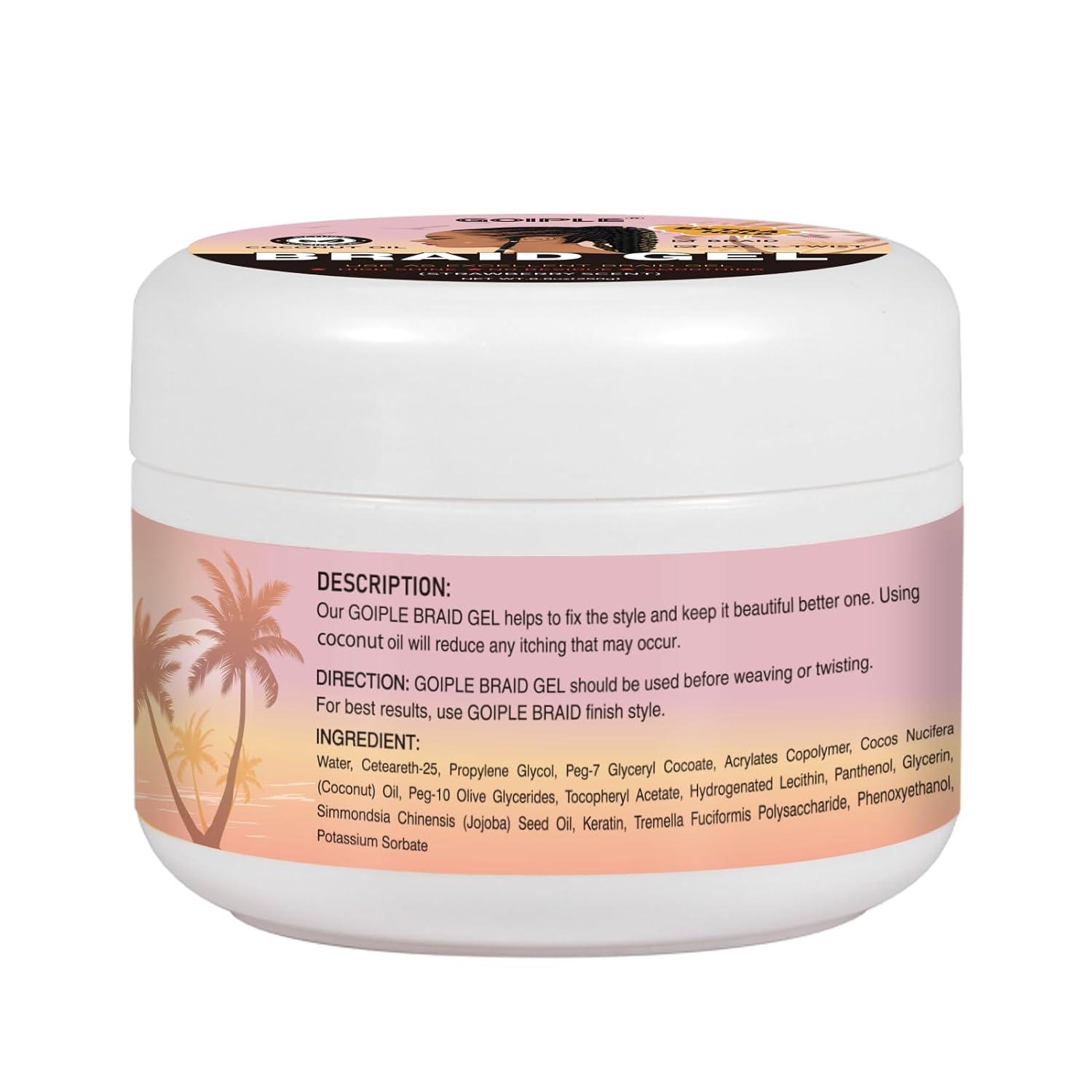 imageExtra Hold Styling Gel and Mousse for Braids Twists Locs Cornrows Frizz Taming Smoothing ampamp Edge Control with Rosemary Hair Growth Oil Bonus Hair Combs Bonnet Clips