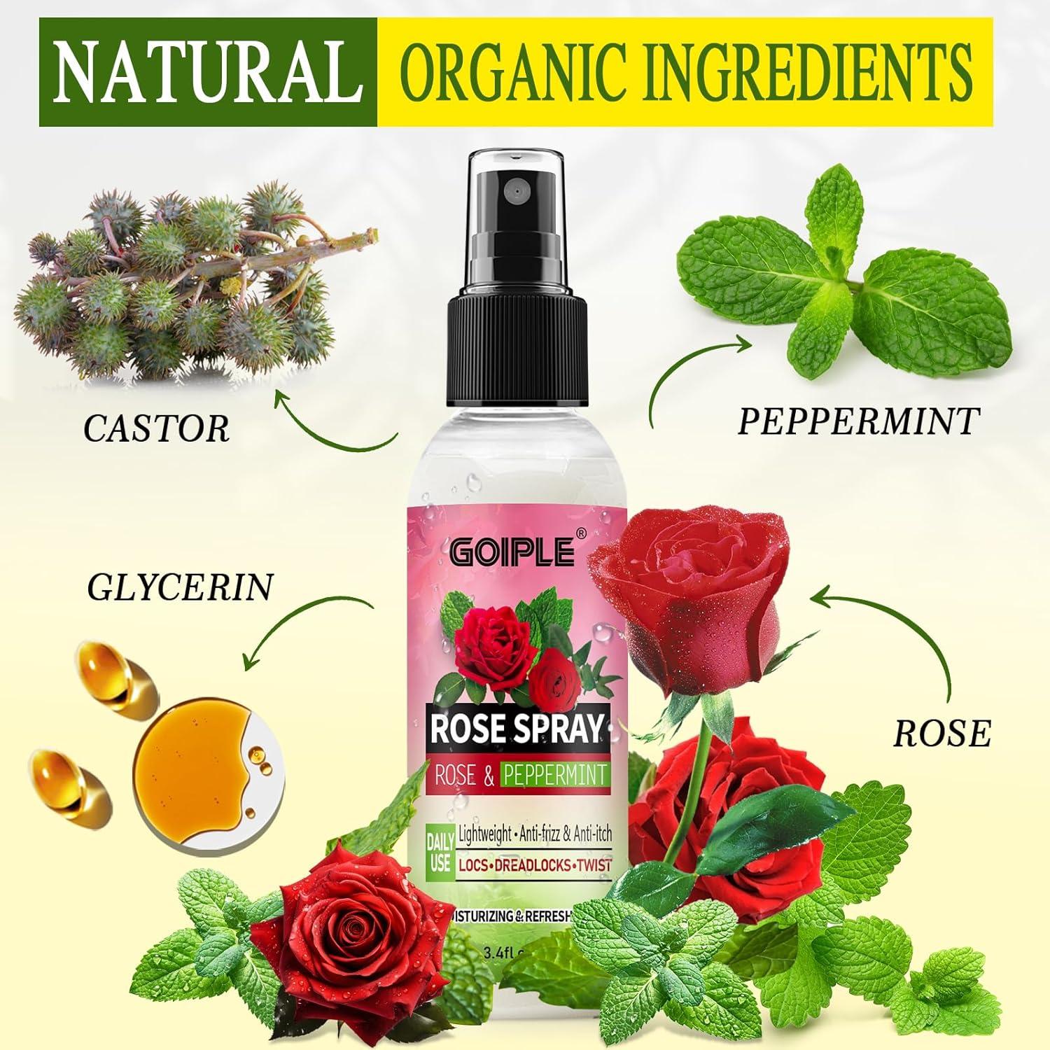 imageLoc Moisturizing Spray for Dull Dry Locs  Daily Passion Fruit Hair and Scalp Moisturizer for Dreadlocks Sisterlocks Microlocks Braids  Rose Water for Hair Loc Spray Moisturizing Refreshing2PCS