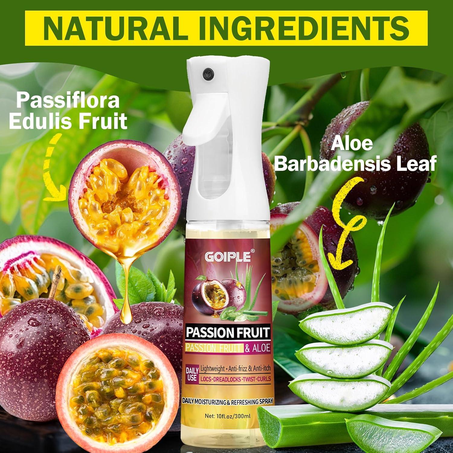 imageLoc Moisturizing Spray for Dull Dry Locs  Daily Passion Fruit Hair and Scalp Moisturizer for Dreadlocks Sisterlocks Microlocks Braids  Rose Water for Hair Loc Spray Moisturizing Refreshing2PCS