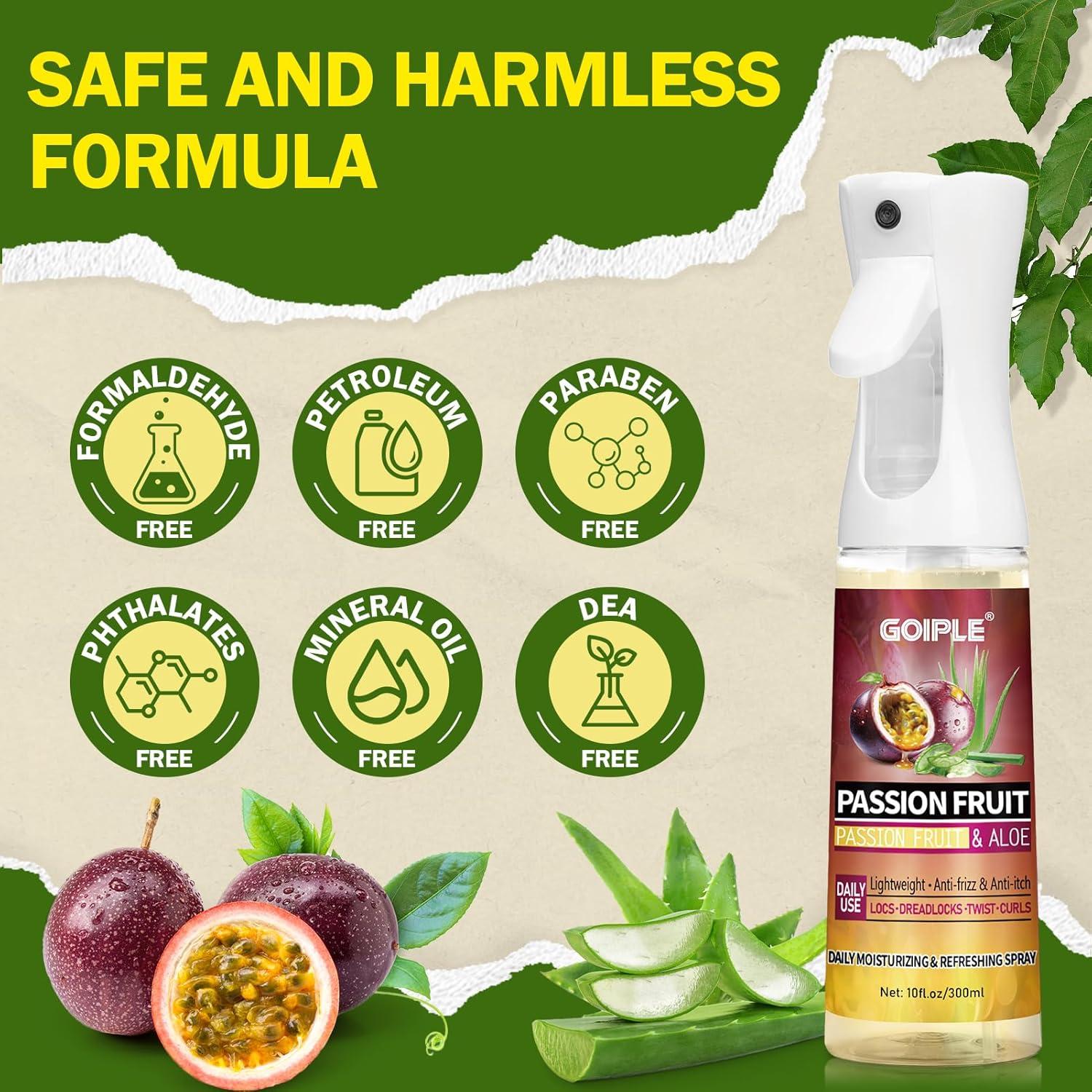 imageLoc Moisturizing Spray for Dull Dry Locs Daily Passion Fruit Hair and Scalp Moisturizer for Dreadlocks Sisterlocks Microlocks Braids Lightweight Refreshing Moisturizer Loc Spray for Antifrizz