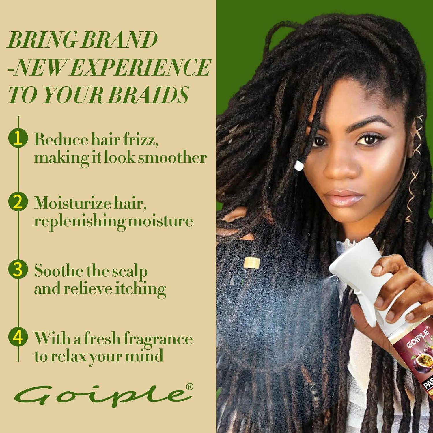 imageLoc Moisturizing Spray for Dull Dry Locs Daily Passion Fruit Hair and Scalp Moisturizer for Dreadlocks Sisterlocks Microlocks Braids Lightweight Refreshing Moisturizer Loc Spray for Antifrizz
