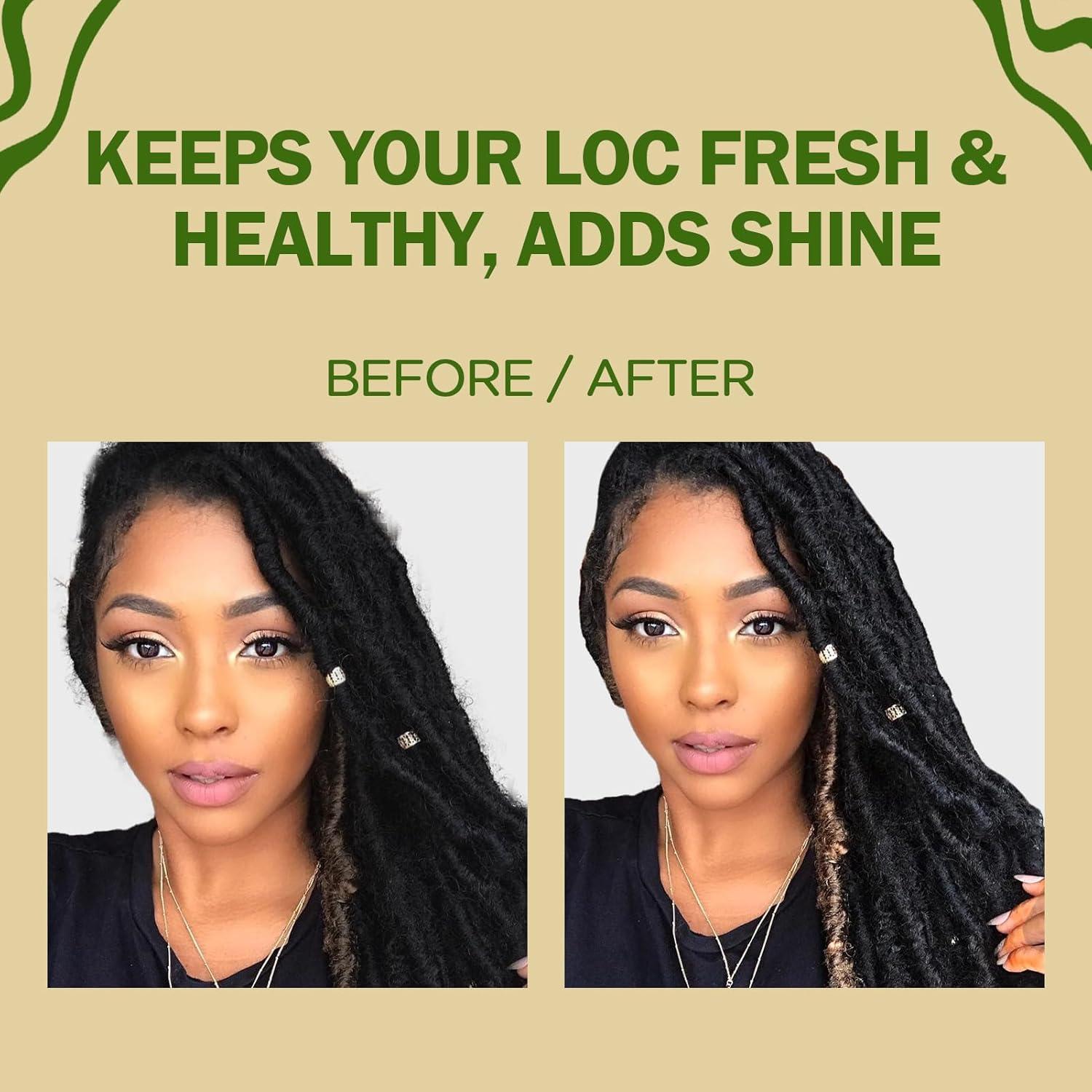 imageLoc Moisturizing Spray for Dull Dry Locs Daily Passion Fruit Hair and Scalp Moisturizer for Dreadlocks Sisterlocks Microlocks Braids Lightweight Refreshing Moisturizer Loc Spray for Antifrizz