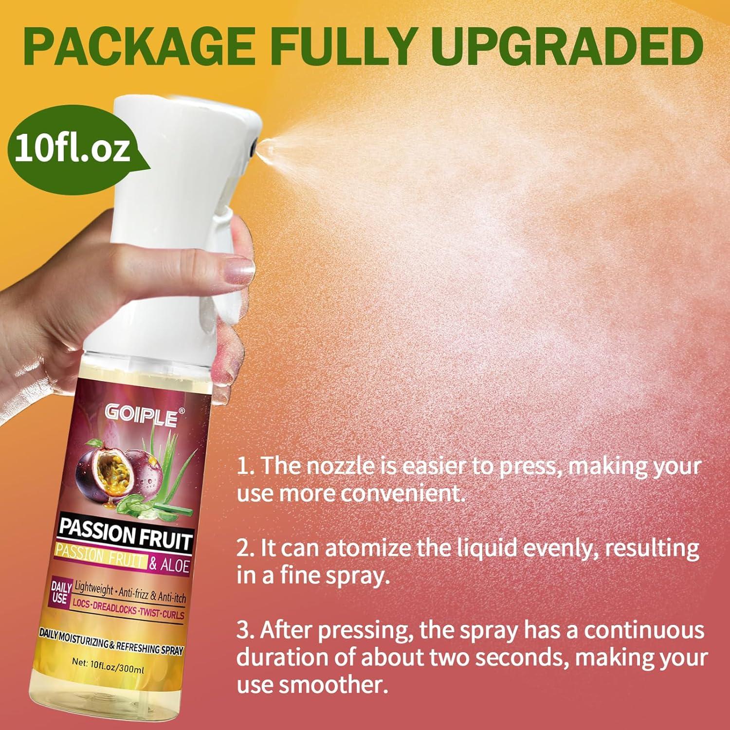 imageLoc Moisturizing Spray for Dull Dry Locs Daily Passion Fruit Hair and Scalp Moisturizer for Dreadlocks Sisterlocks Microlocks Braids Lightweight Refreshing Moisturizer Loc Spray for Antifrizz