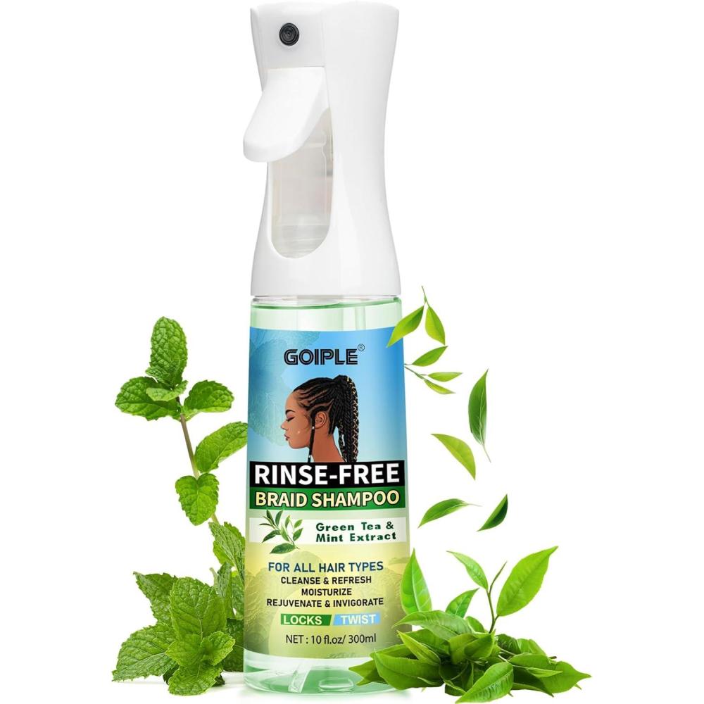 image10 FL OZ RinseFree Shampoo for Braid No Water Shampoo for Locs Braids Twists Weaves Dreadlock Dry Spray for BuildUp Odor Itch ampamp Flakes No Residue Chemical Free