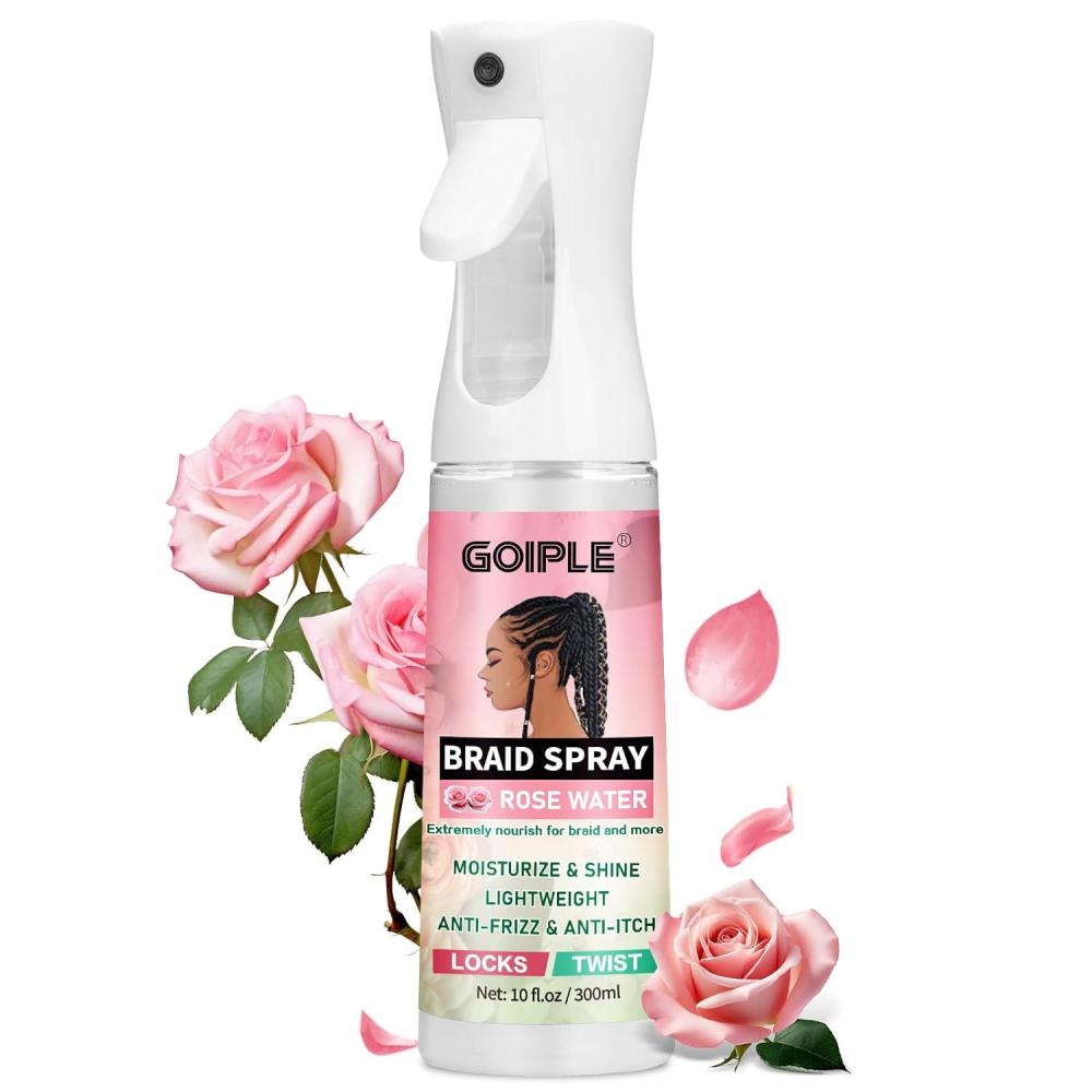 image10 fl oz Braid Spray Rose Mint for Dreads Dreadlocks Locks Spray Rose Water for Itchy Scalp Shine ampamp Lightweight for Dull Hair Twists Cornrows Box Braids Moisturizer Rose Water for All Hair Types