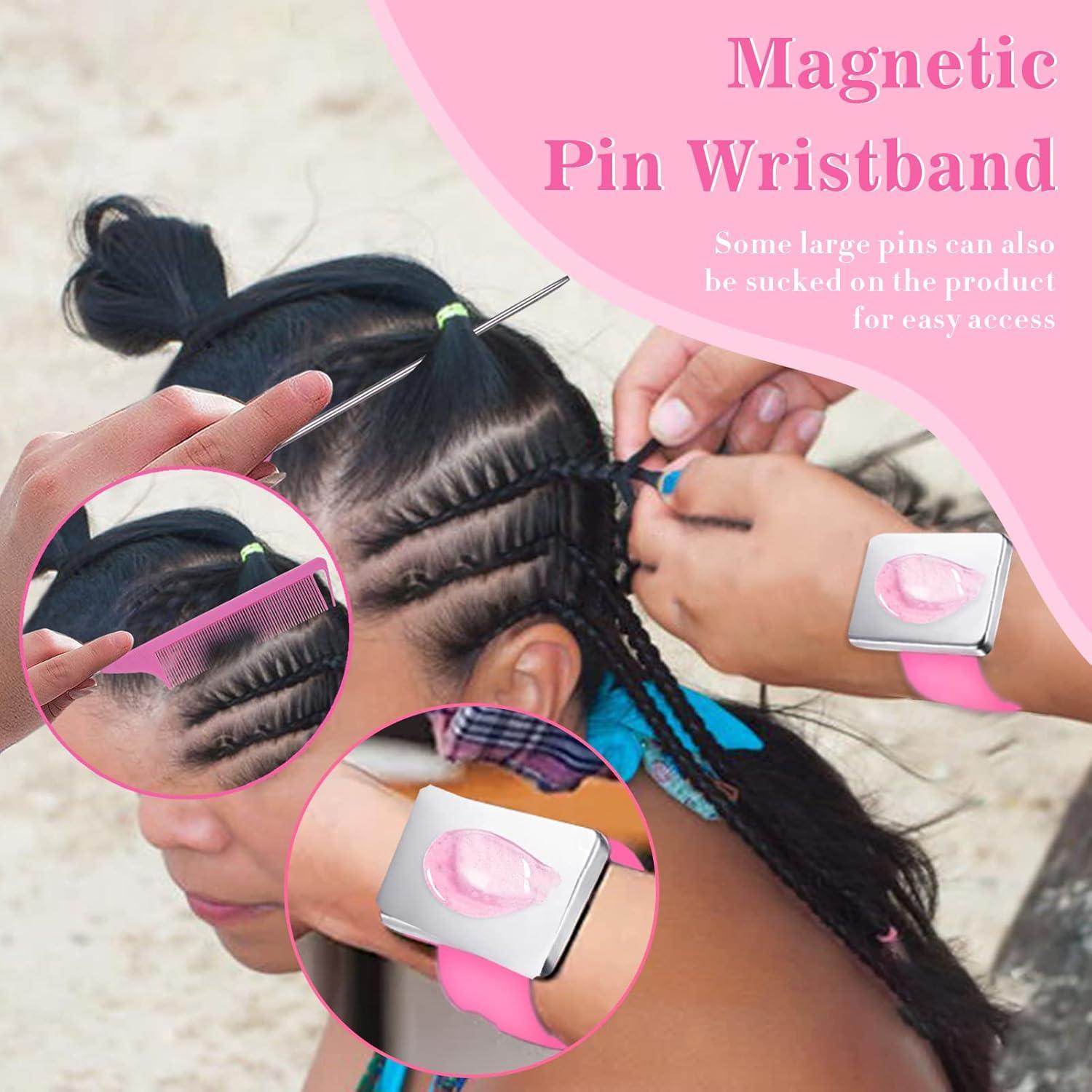 imageStrong Hold Smoothing Braiding Gel for Twists Locs Edges Cornrows  With Hair Braiding Tools Magnetic Pin Wristband Comb  No Flake High Shine