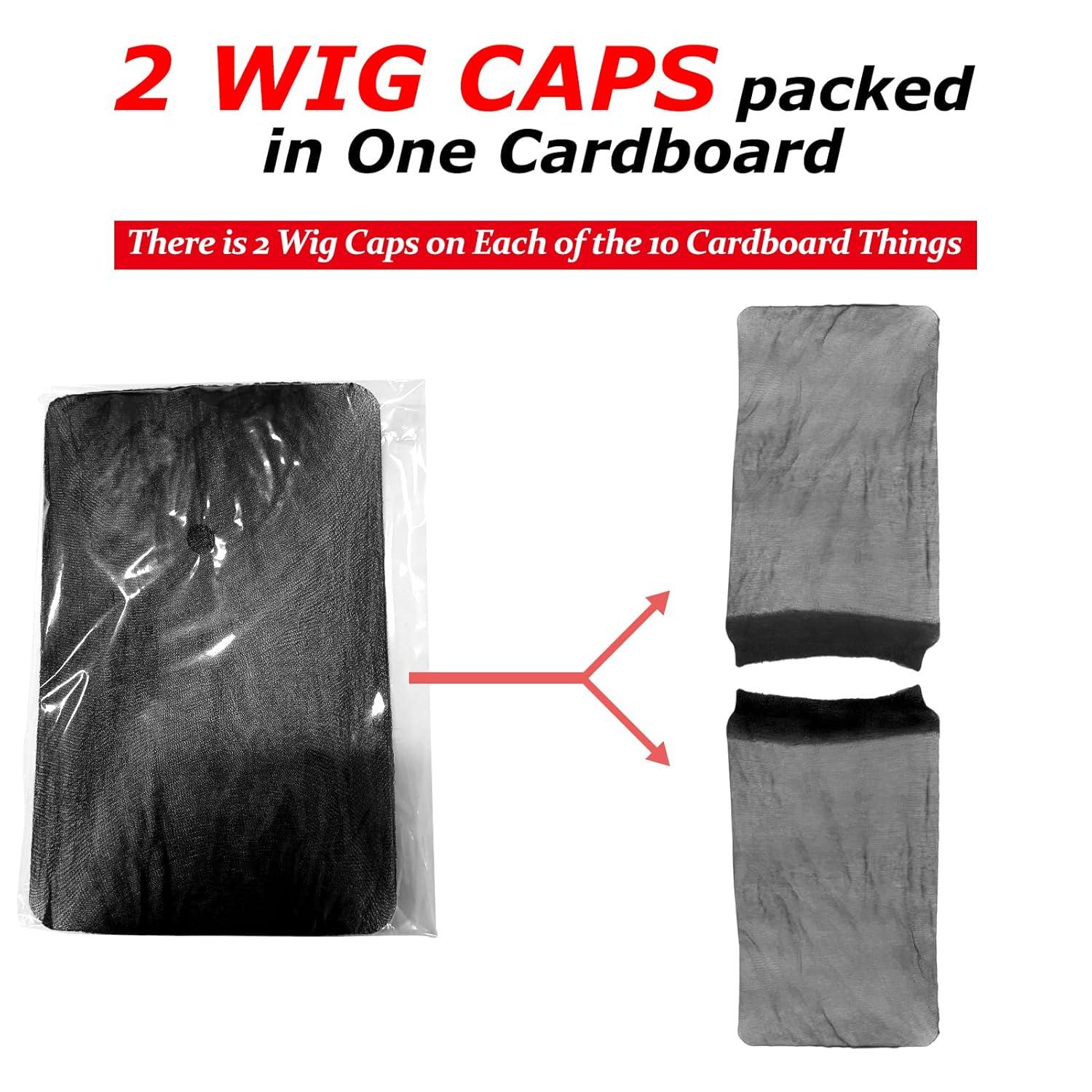 image:imageGoiple 20PCS HD Wig Cap for Lace Front Wig Stocking Stretchy Wig Caps for Women Men Stretchy Nylon Stocking Wig Caps Wig Bald Cap for Wigs Transparent Wig Cap with Elastic BandHD Black