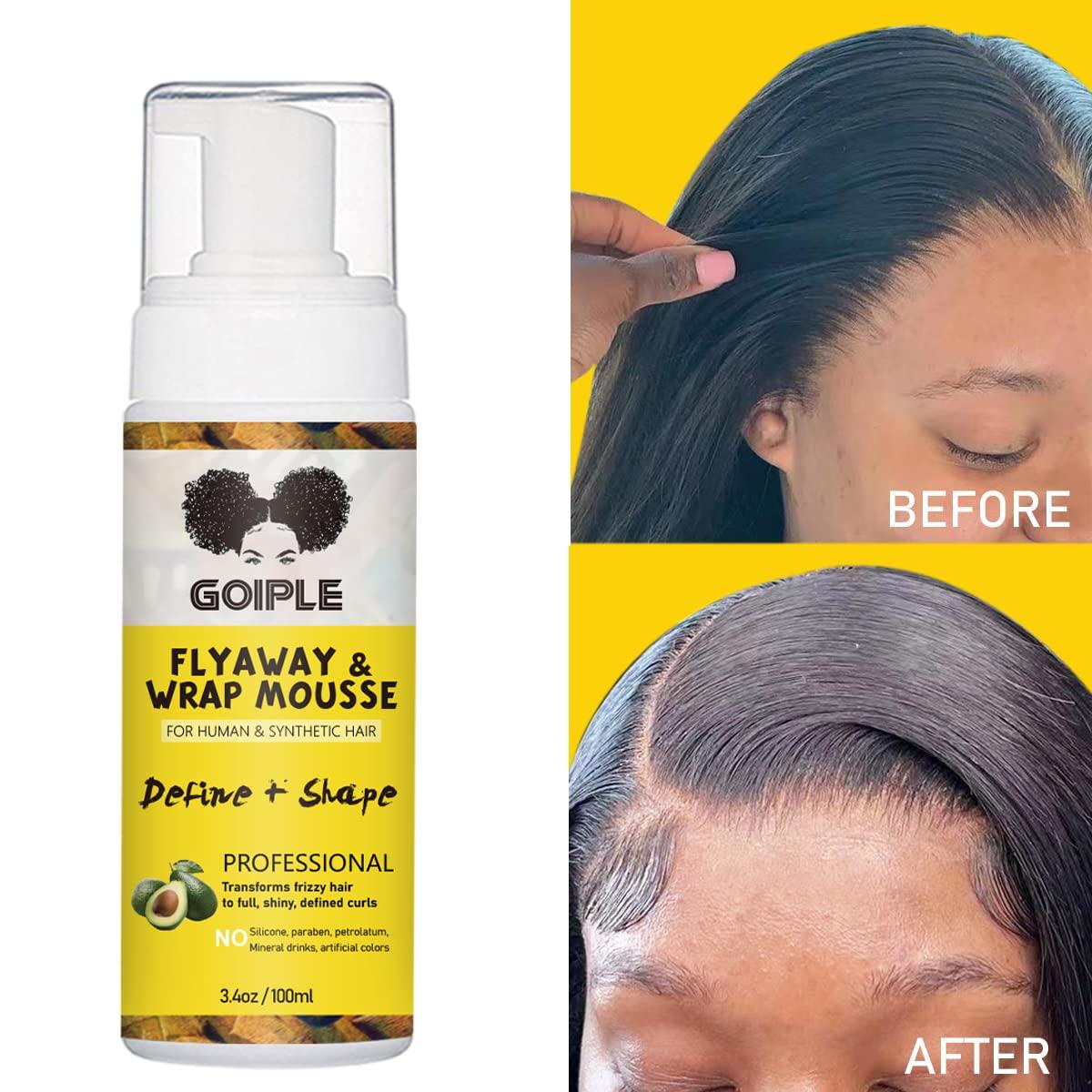 image:imageGoiple Foaming Mousse for Curly Hair Wigs Melting and Holding Spray Adhesive with Edge Control Kit for Extensions Strong Natural Finishing Holdhair mousse100ml5pcs