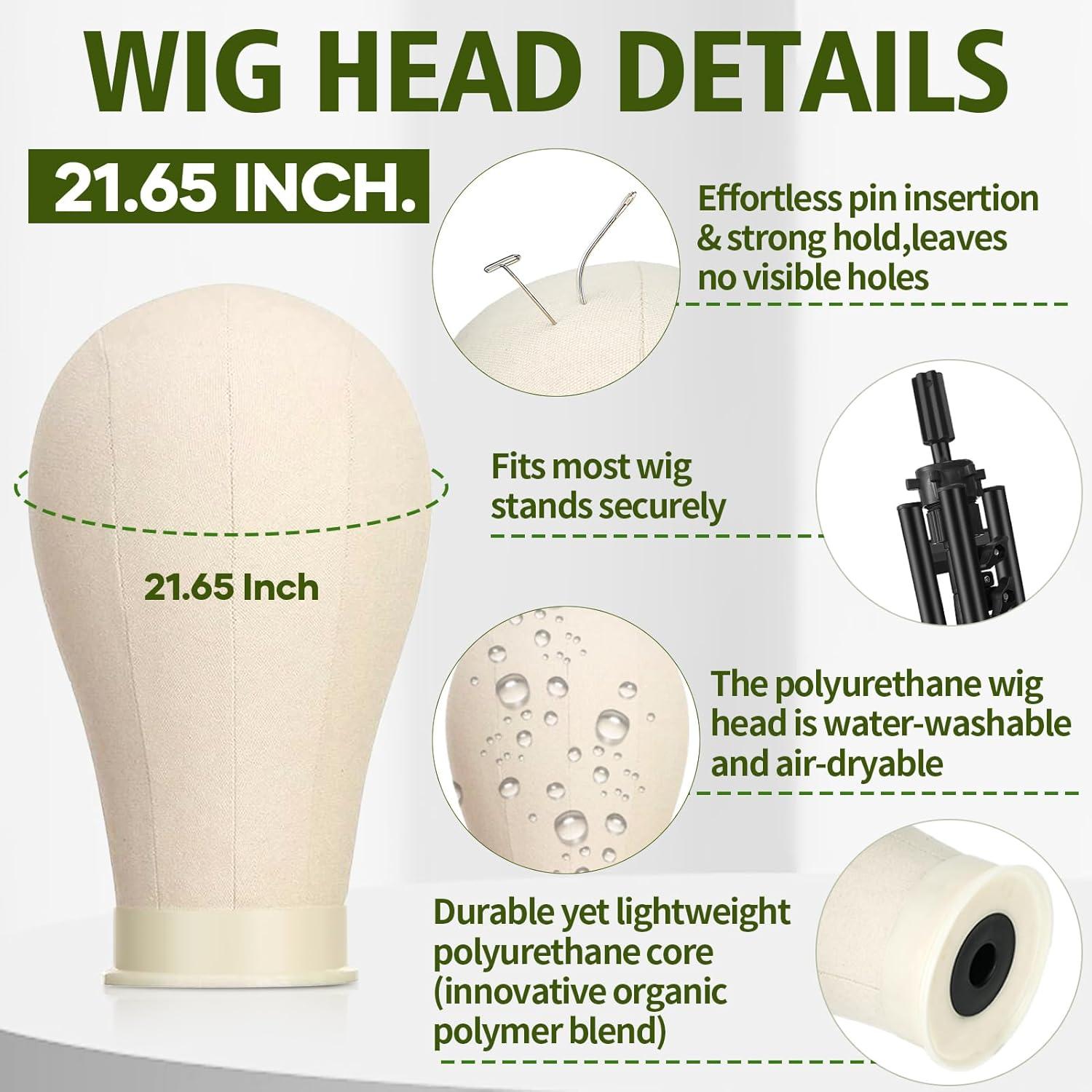 image:imageWig Stand Tripod Metal Adjustable Mannequin Head Stand Mannequin Wig Head with Mount Hole Manikin Head for Wigs Making Drying Styling and Display Wigs Shampoo amp Milk Spray T Pins Hair Cap Set