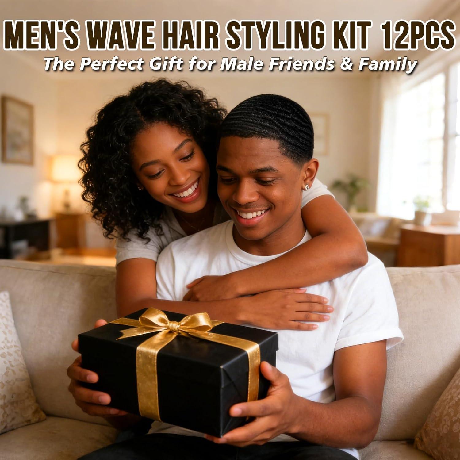 image:imageWave Kit for 360 Waves Wave Brush Wave Styler Great for Men Wolfing Wave 3 Wave Handle Brushes Soft Medium amp Hard Satin Durag Hand Mirror Hair Comb Hair Brush Cleaner Wave PomadeampShampoo