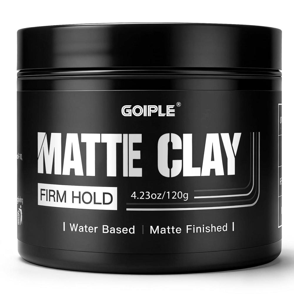 image:imageGoiple Mens Hair Styling Clay Firm Hold Matte Finish Hair Clay with Natural Ingredients Water Based Add Volume amp Texture Mens Hair Product Ideal for All Mens Hair Types 100g 35oz